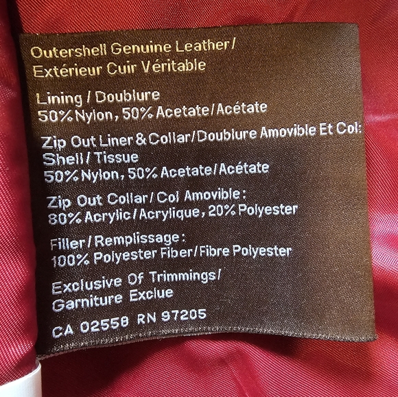 Danier quality longer leather coat with zip out liner - Picture 5 of 5